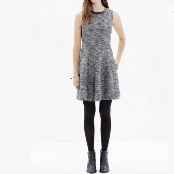 New MADEWELL Anywhere Dress Tweed Fit & Flare - Picture 13 of 13